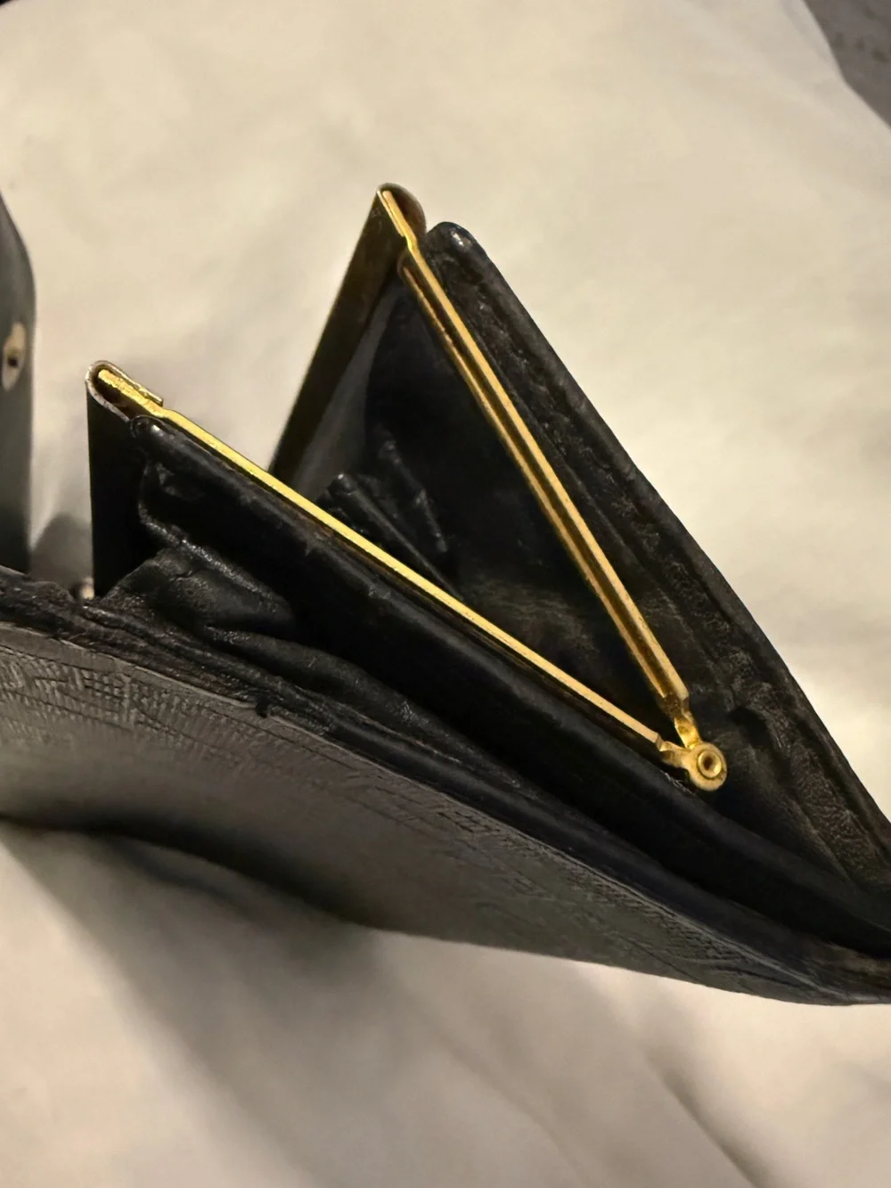 Christian Dior Black Oblique Trotter Bifold Kisslock Wallet